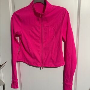 Buffbunny Collection Phantom Crop zip jacket in Hibiscus Pink - like new size L
